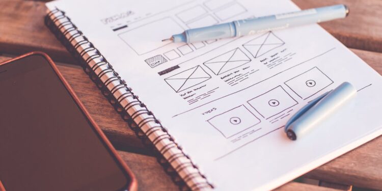 Diseño web de landing page en pantalla de ordenador